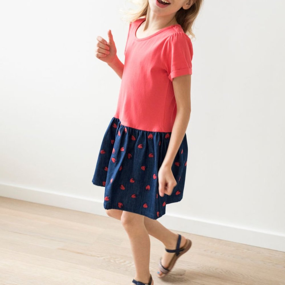NWT Hanna Andersson 100% Cotton Strawberry  Playdress